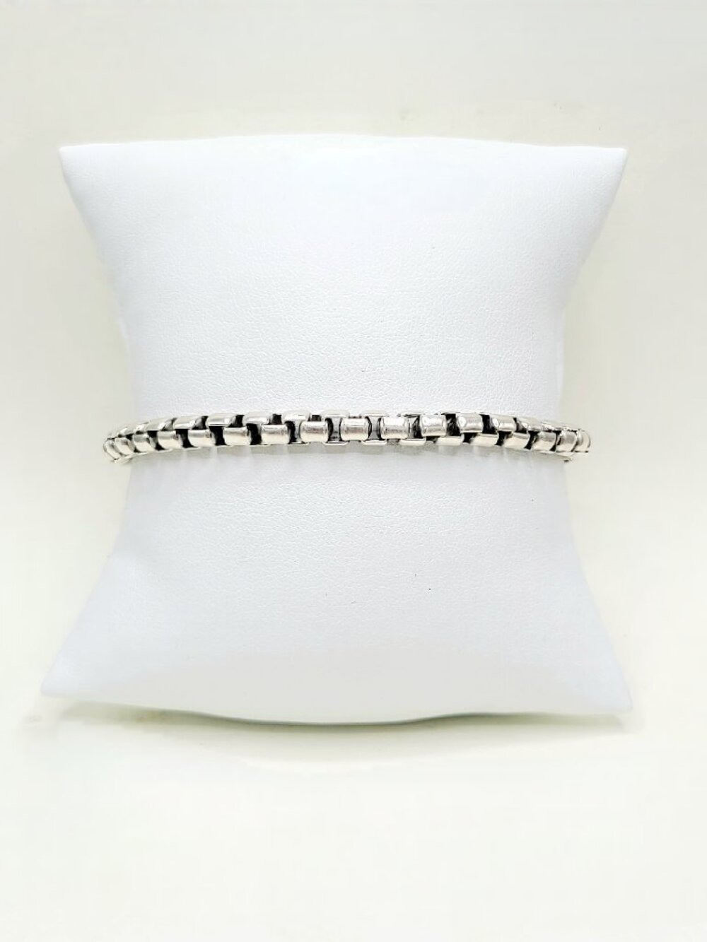 David Yurman Box Chain Bracelet in Sterling Silver - 5mm - Size Large